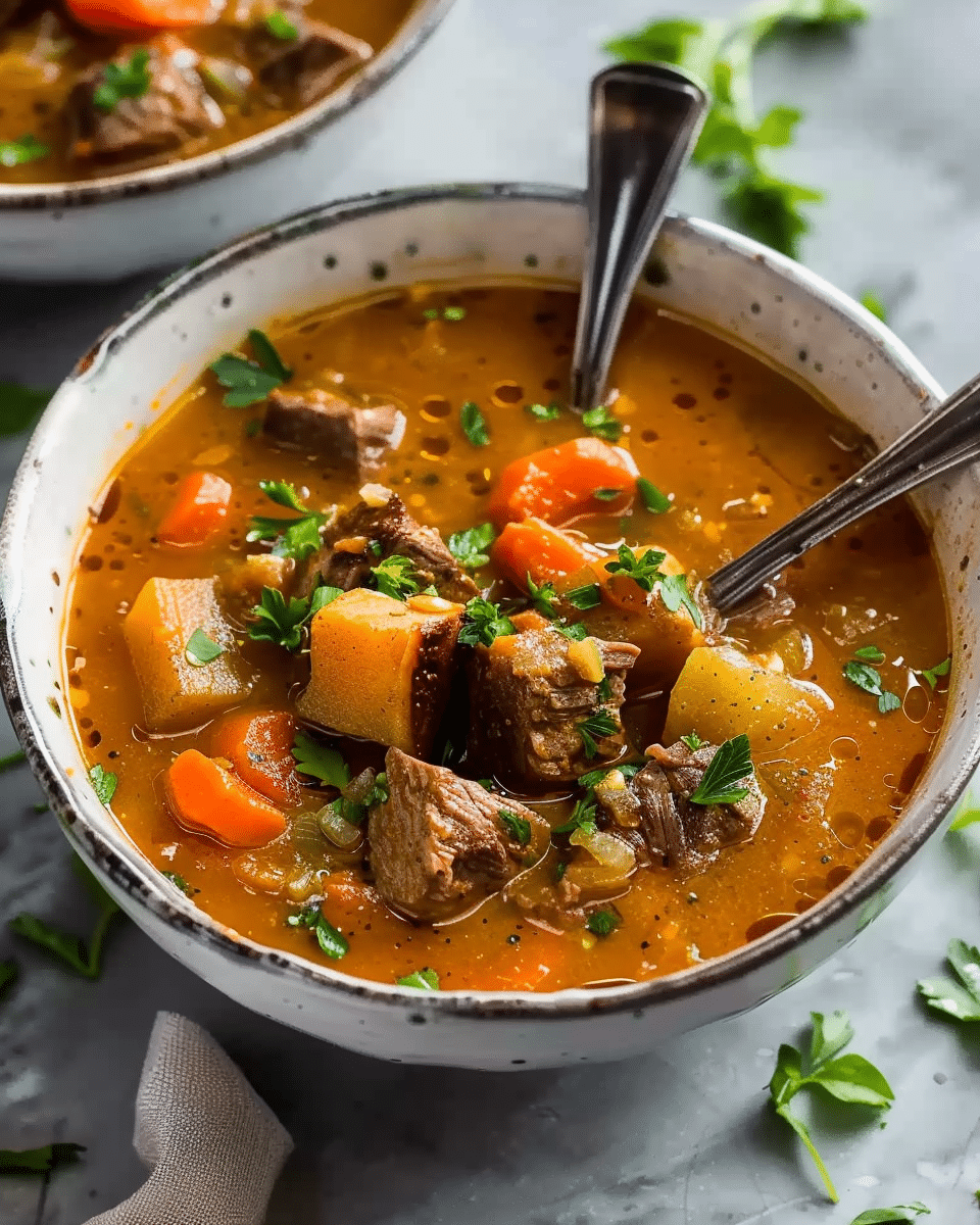 Easy Hearty Beef and Vegetable Soup