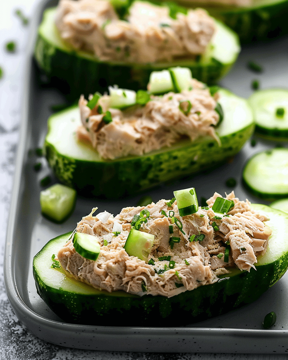 Tuna Cucumber Boats