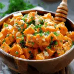 Hot-Honeyed Sweet Potato Salad