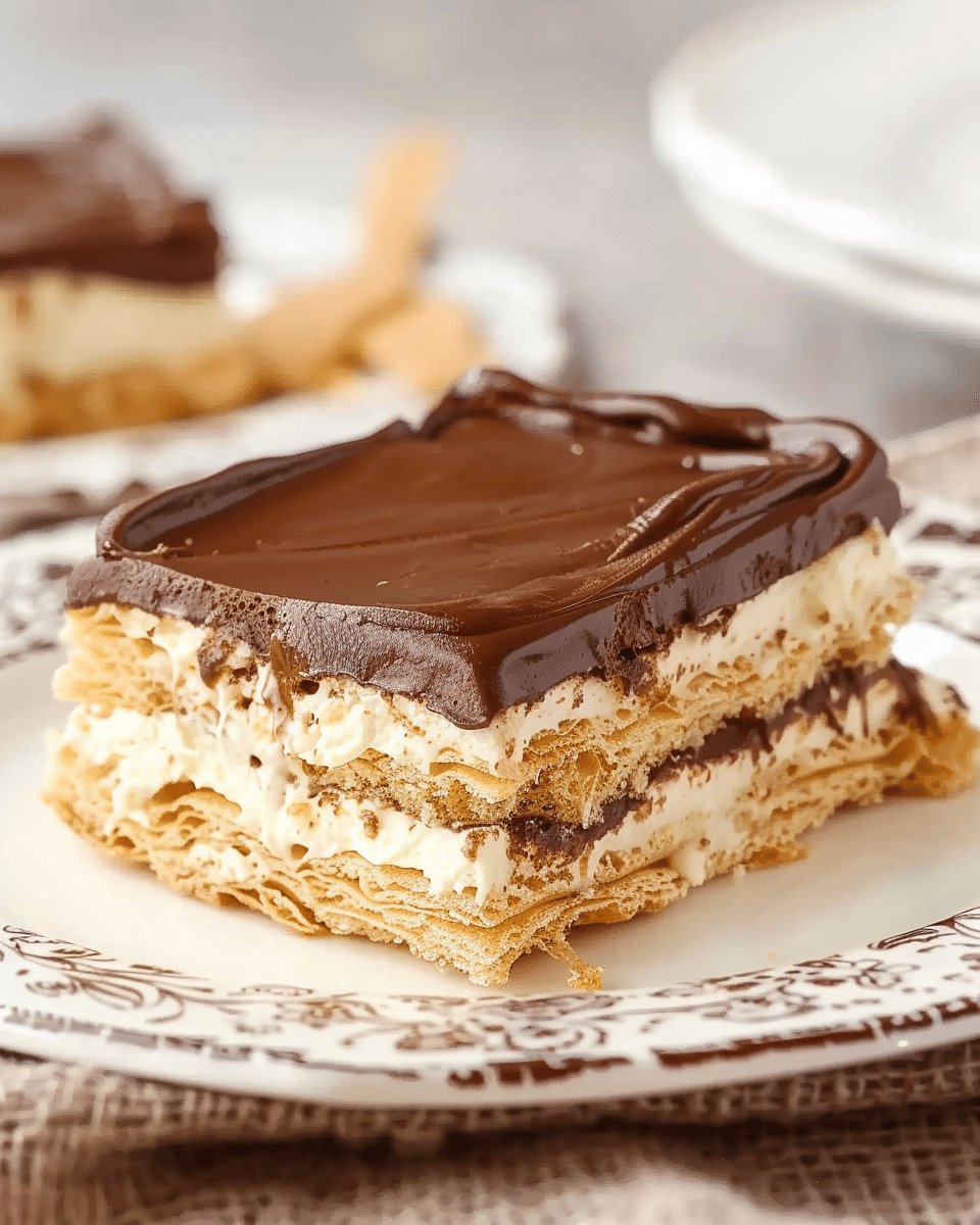 No-Bake Chocolate Eclair Cake