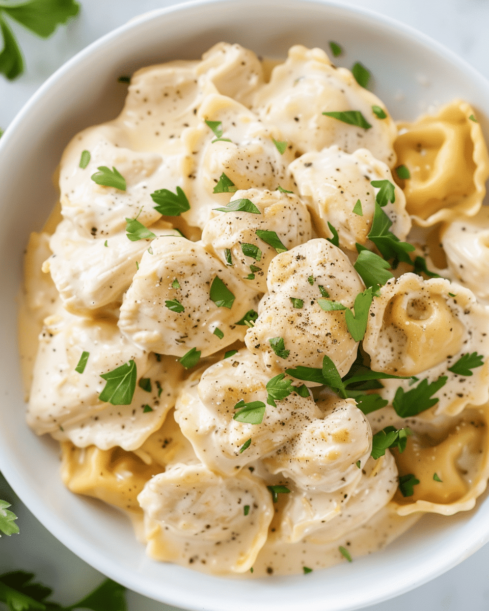 Copycat Olive Garden Chicken Tortelloni Alfredo