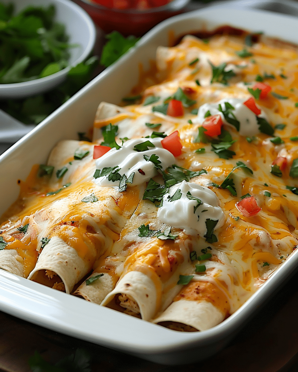 Creamy Chicken Enchiladas