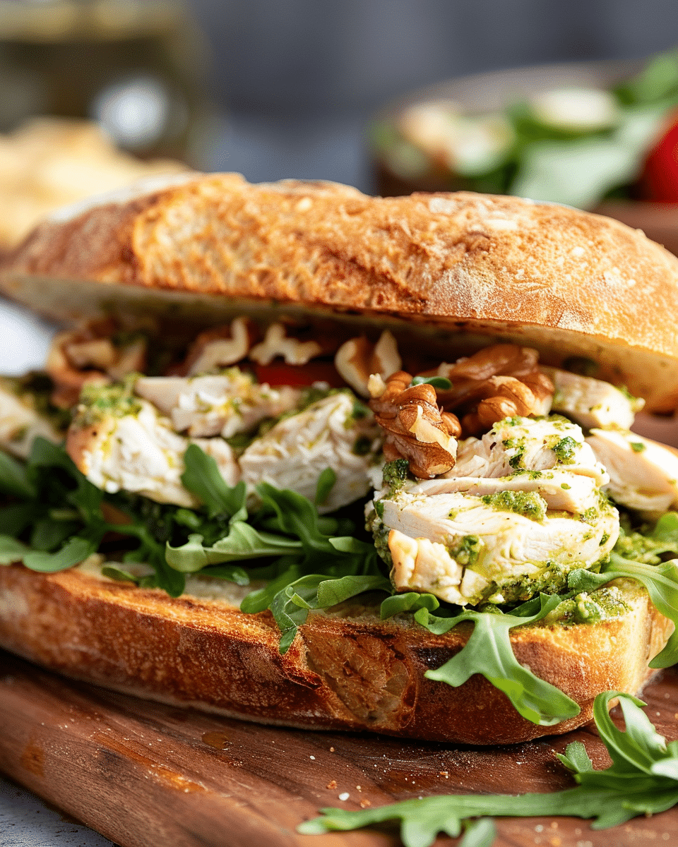 Chicken Walnut Pesto Sandwich