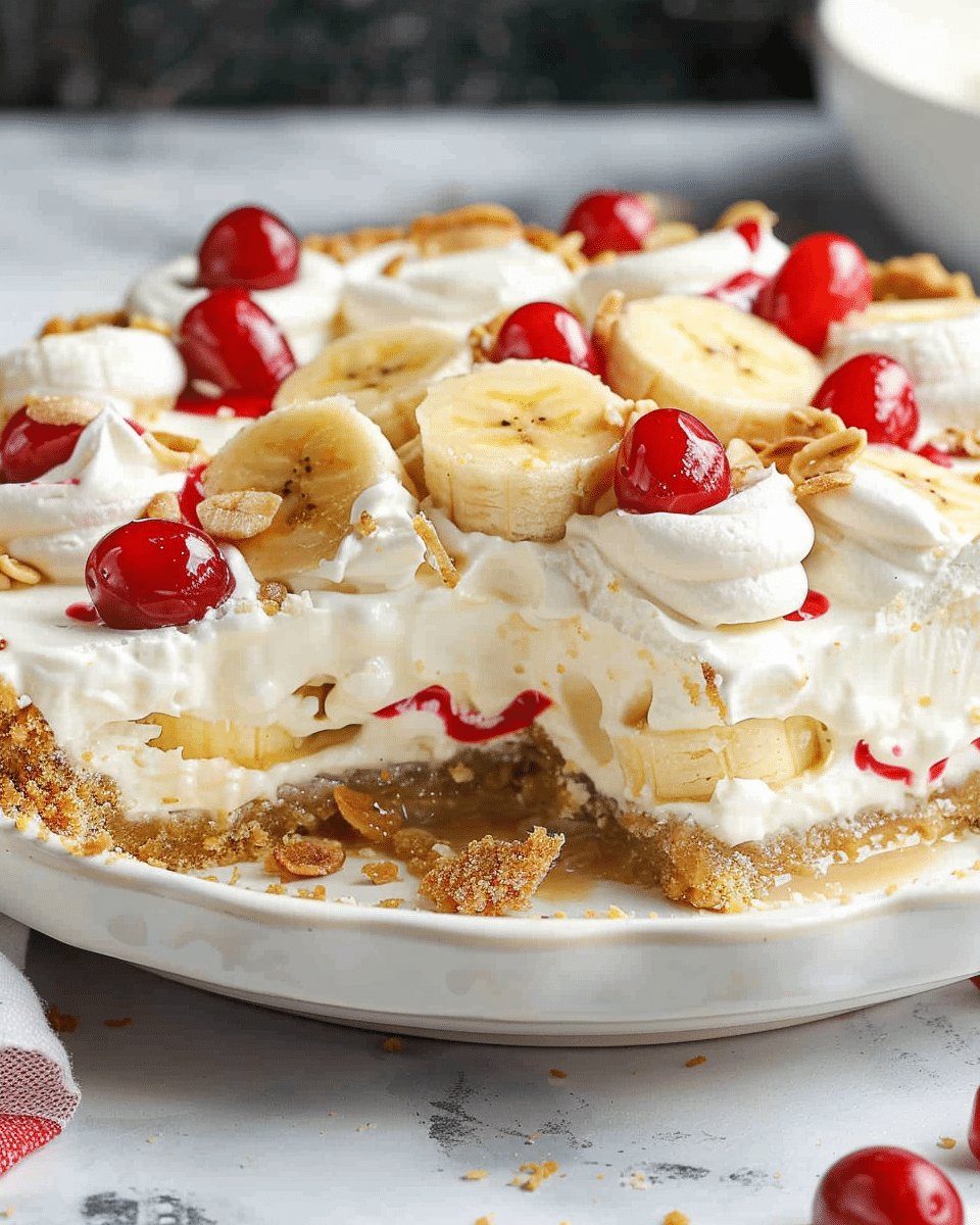 No-Bake Banana Split Pie