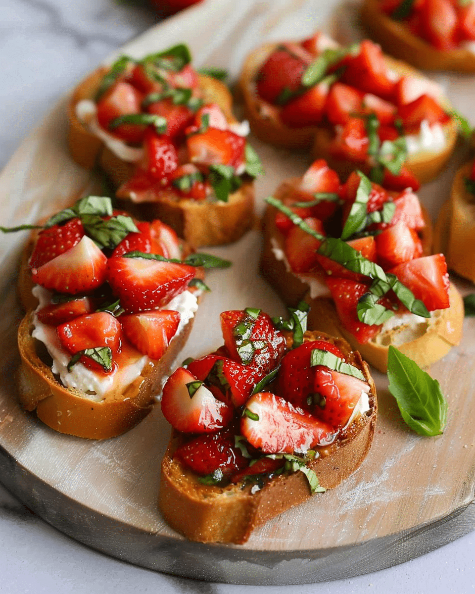 Strawberry Basil Bruschetta