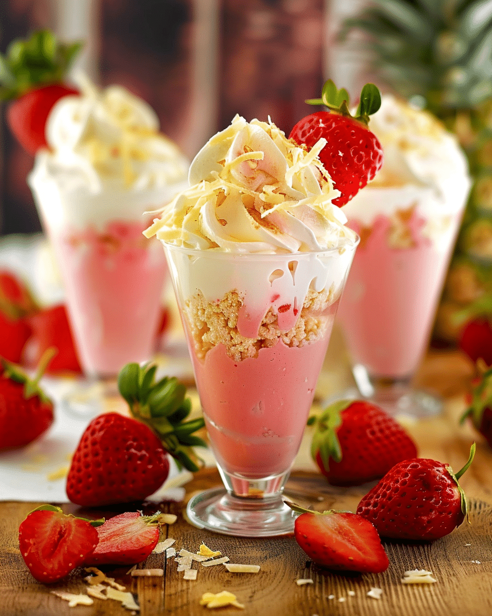 Strawberry Pina Colada Pudding Recipe