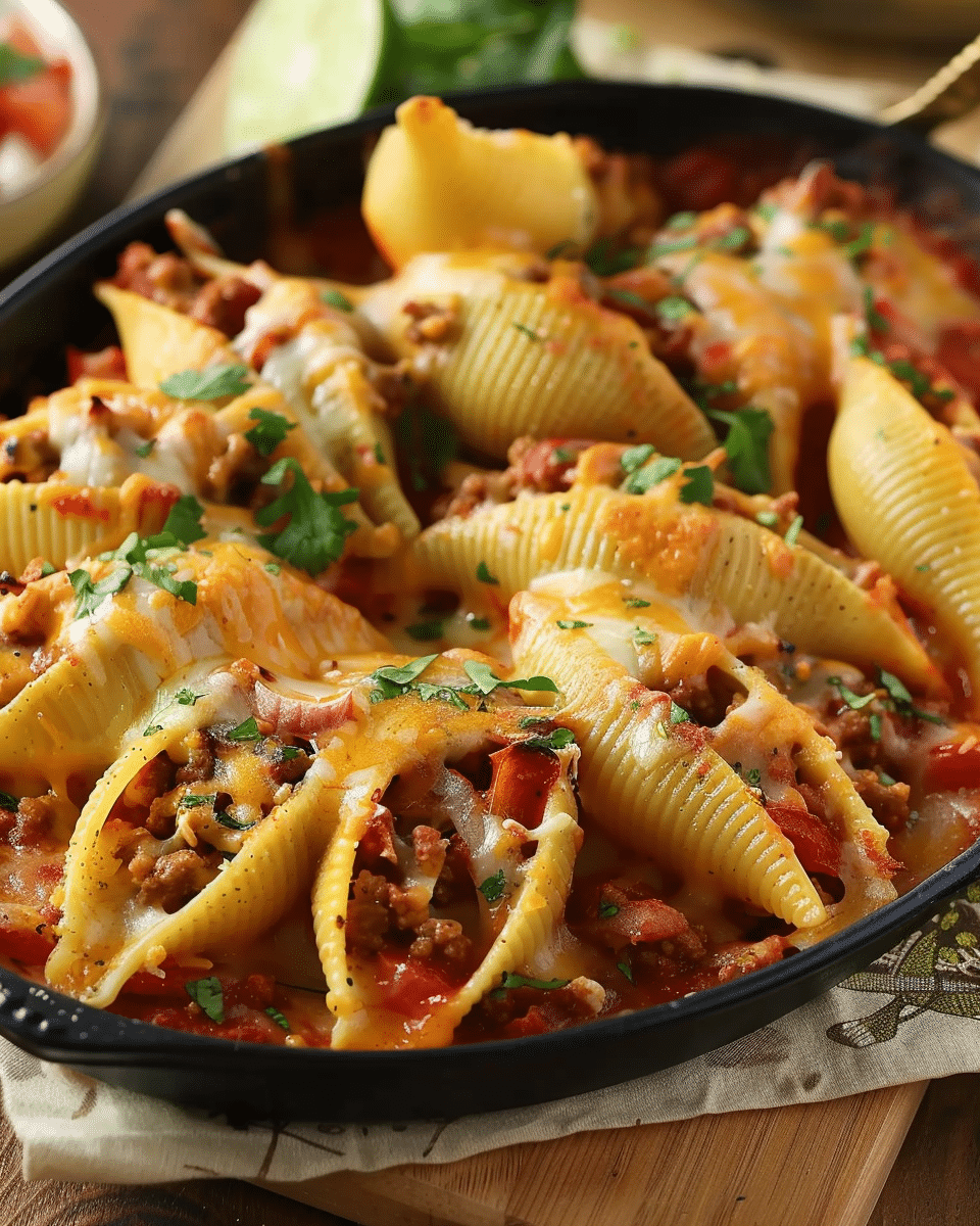 Taco-Stuffed Pasta Shells