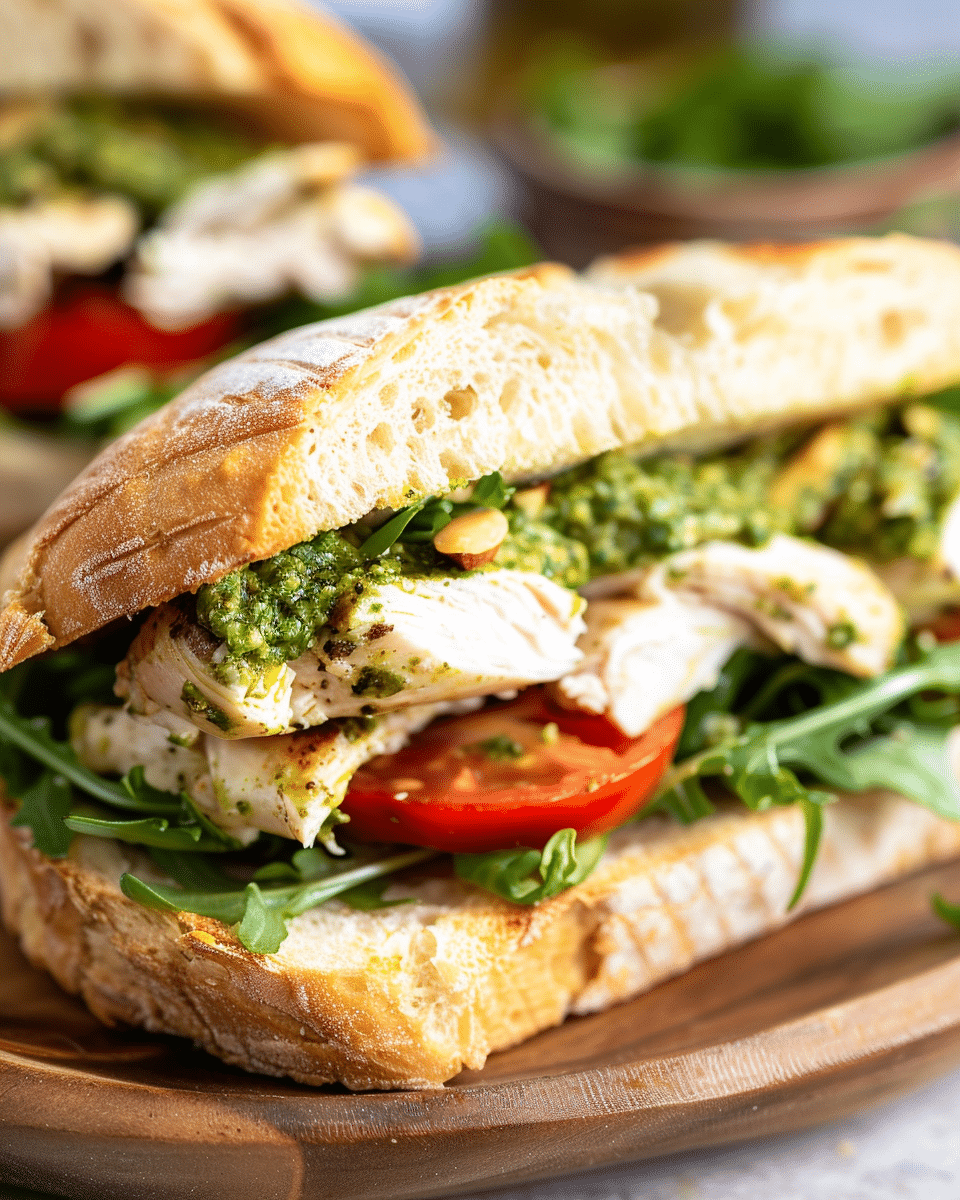 Chicken Walnut Pesto Sandwich