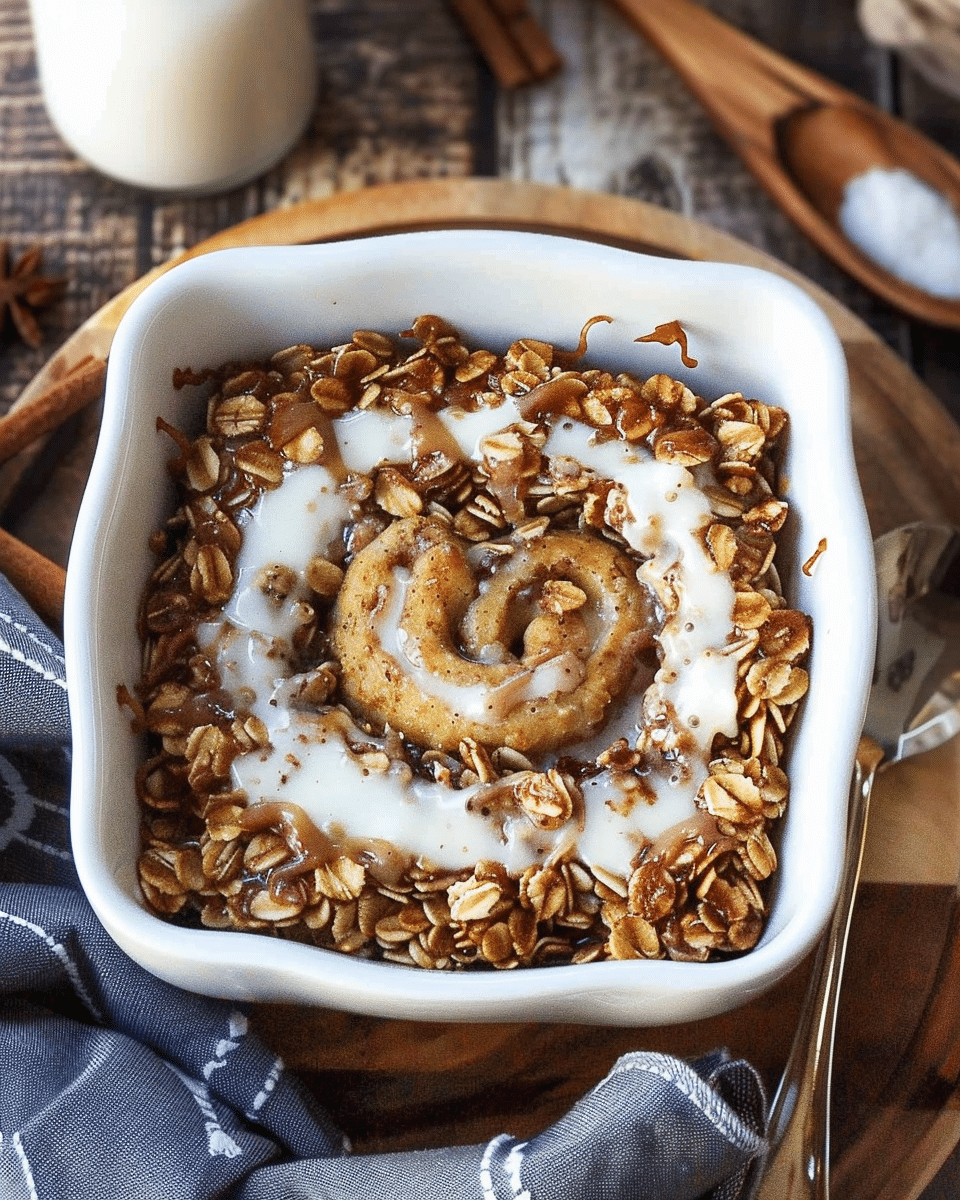 Cinnamon Roll Baked Oatmeal Recipe