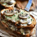 Garlic Butter Mushroom Provolone Melts