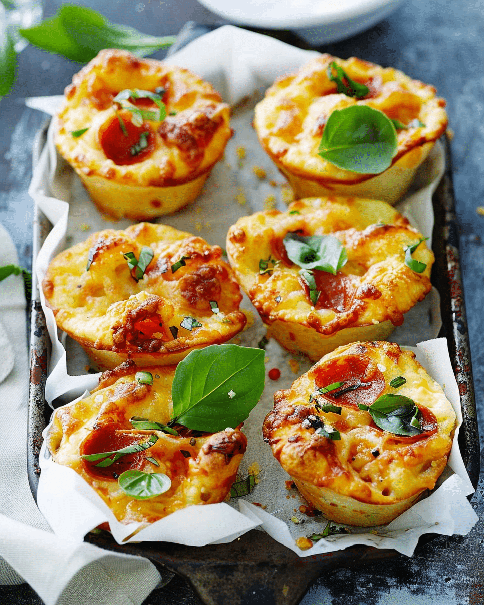 Muffin Pan Pizza Puffs