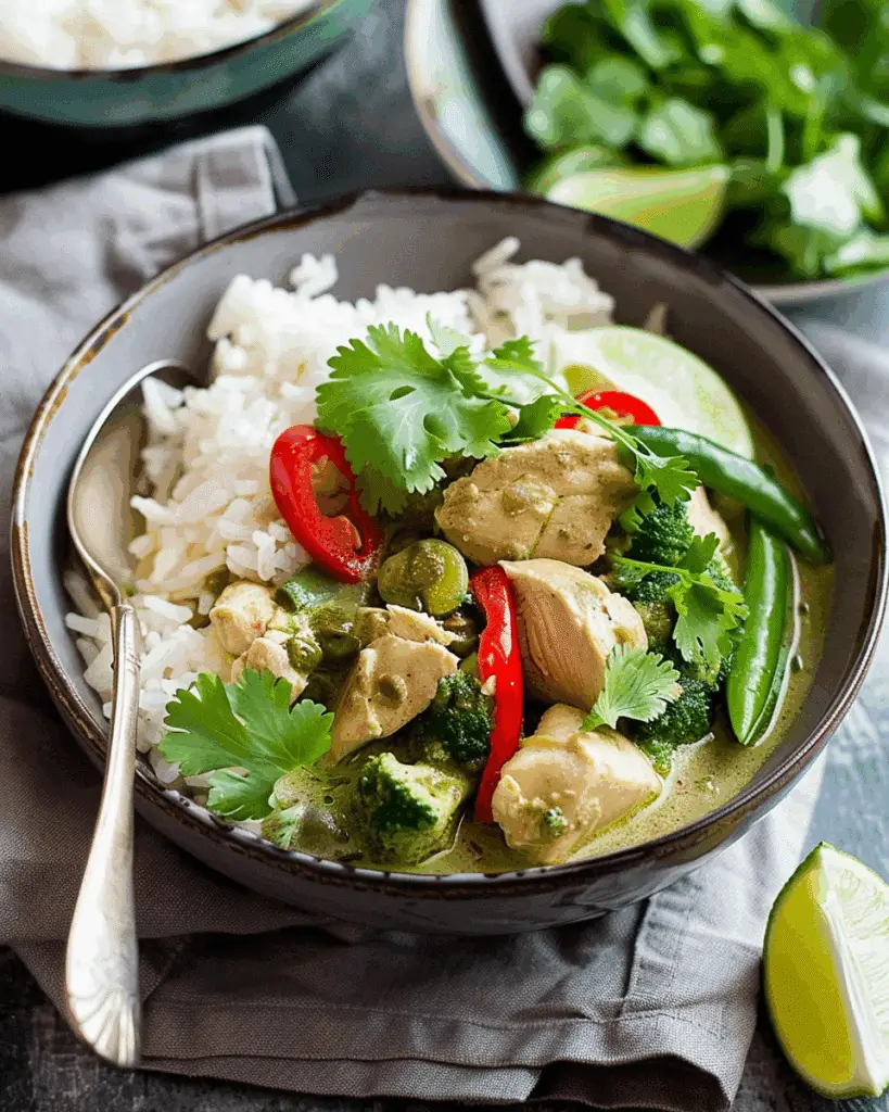 Skinny Thai Green Chicken Curry | TheFamilyCooking