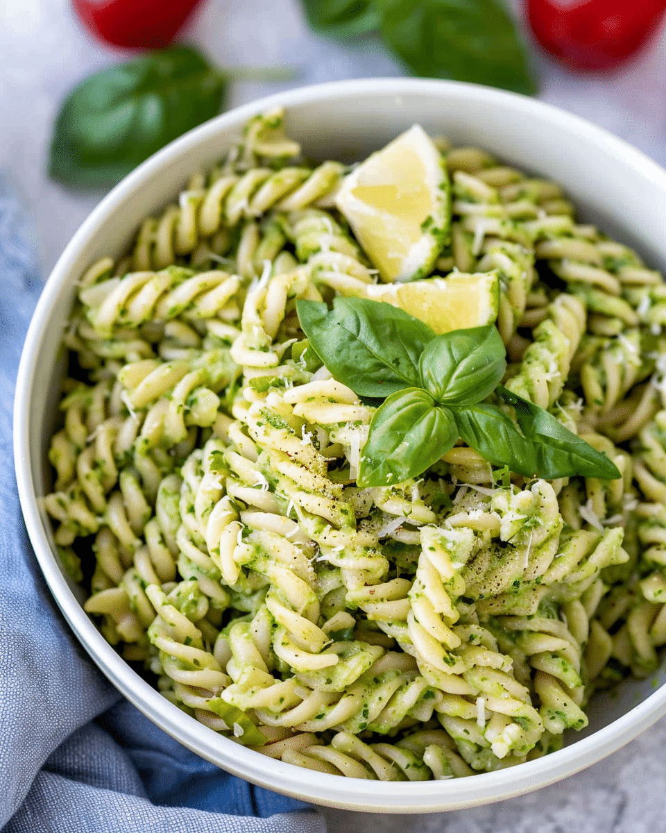 Creamy Avocado Pesto Pasta Recipe