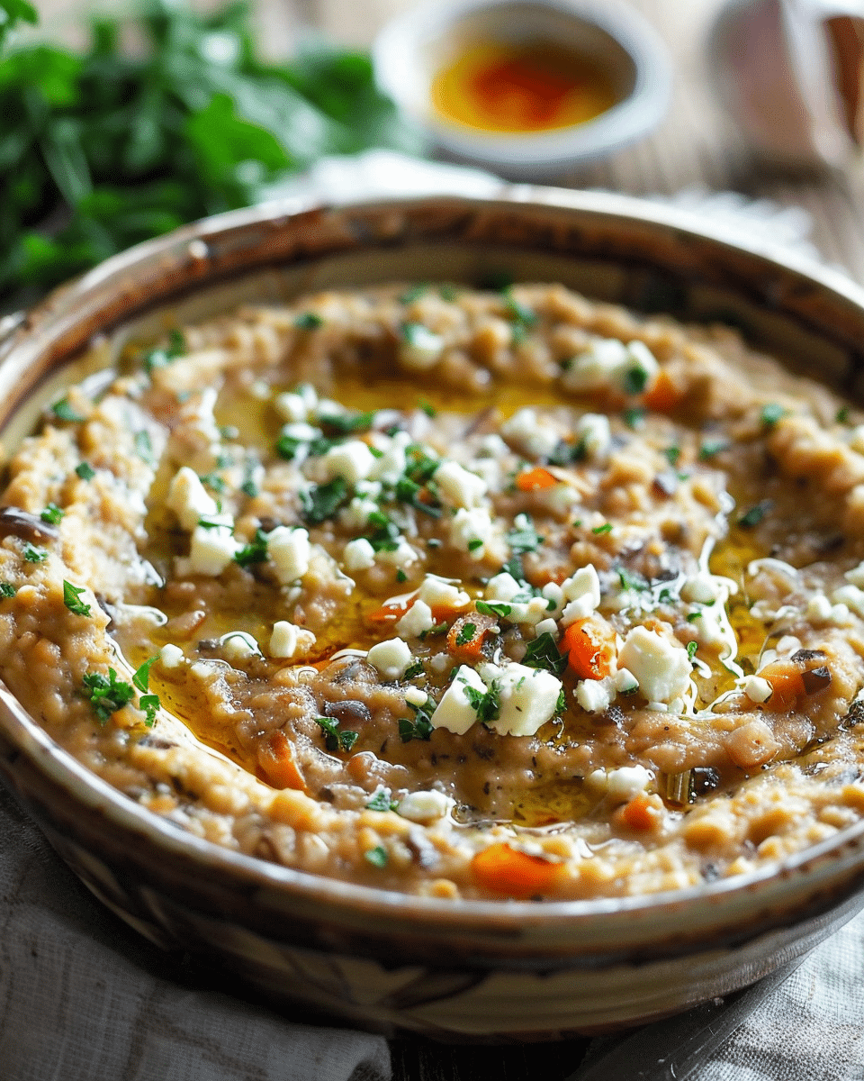 Roasted Eggplant Dip with Feta Cheese