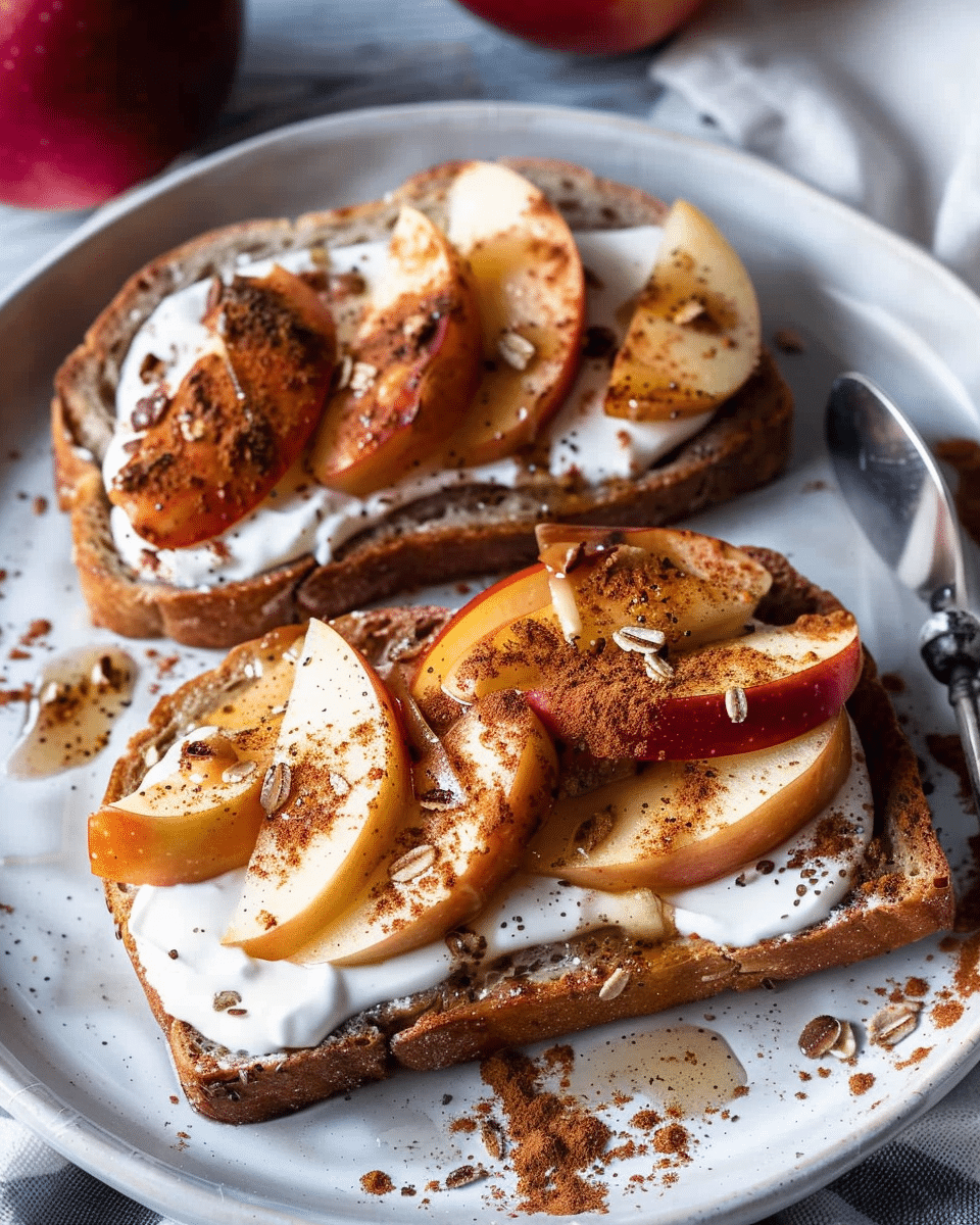 Sautéed Cinnamon Apples and Yogurt Toast Recipe