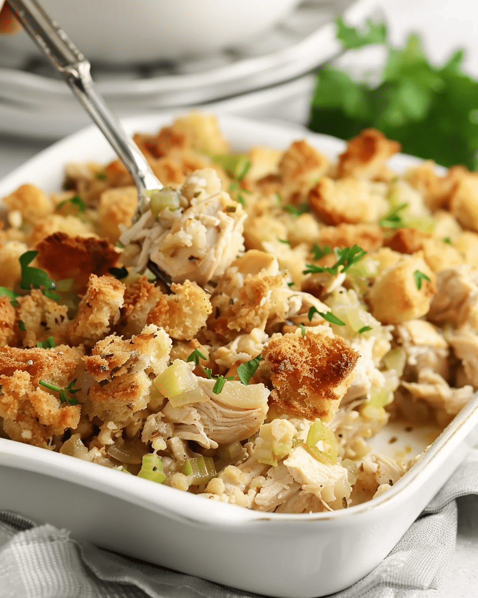Chicken and Stuffing Casserole