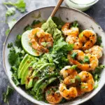 Shrimp and Avocado Salad with Miso Dressing