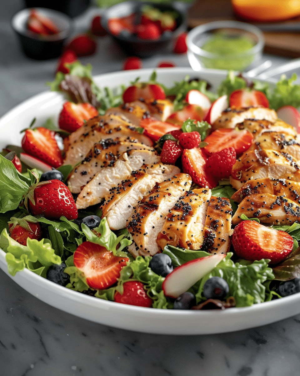 Strawberry Poppyseed Chicken Salad