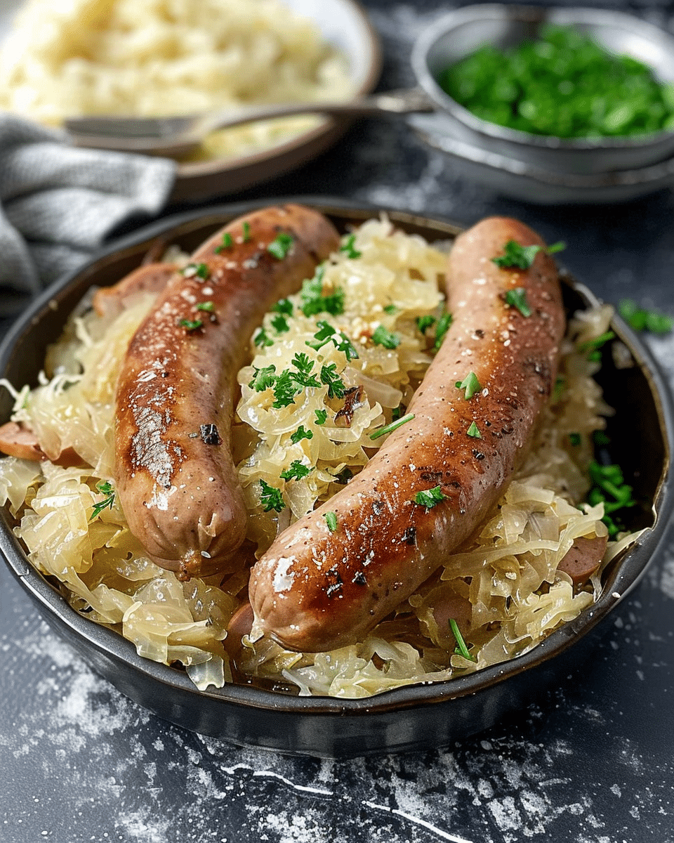 Baked Sausage and Sauerkraut