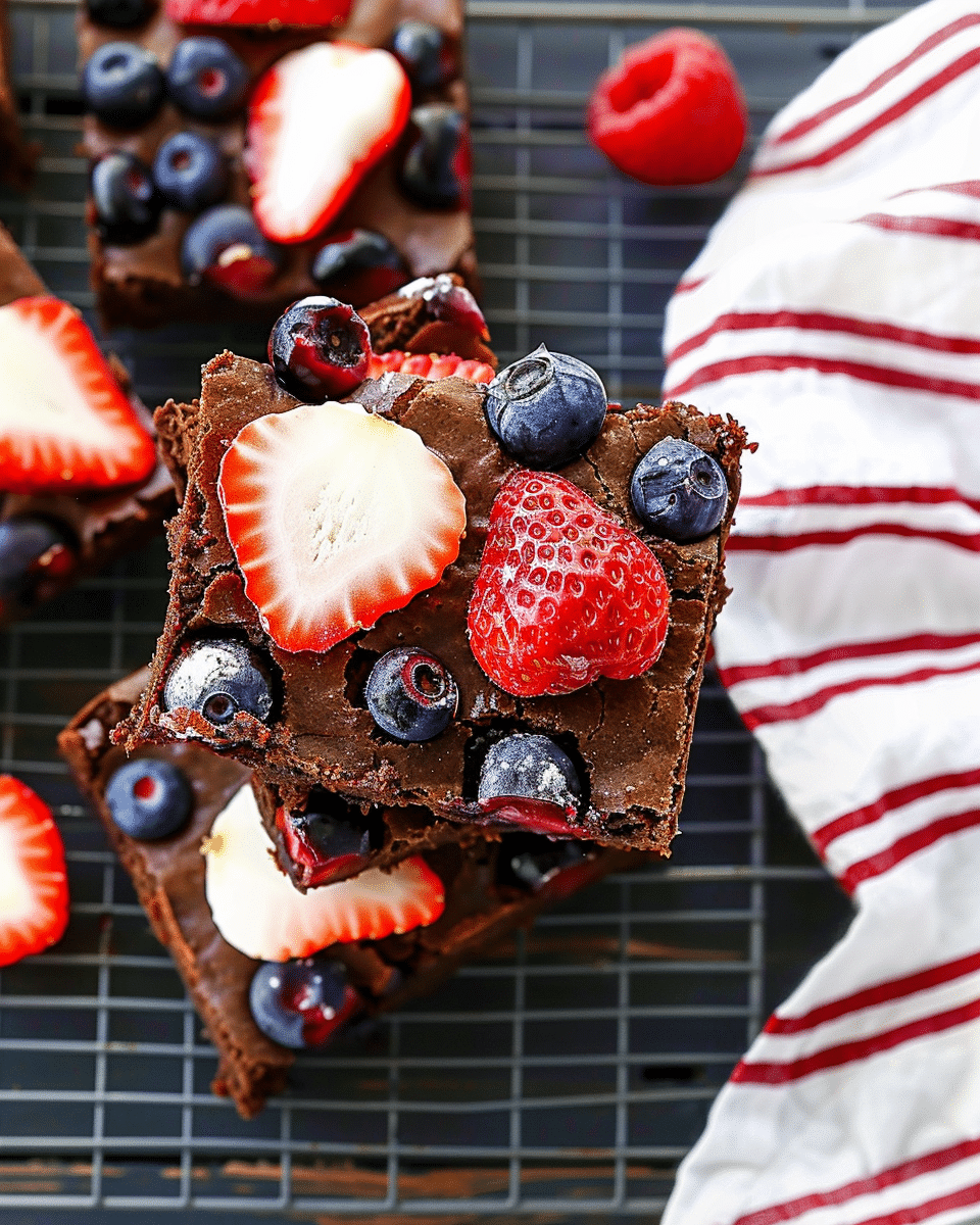 Mixed Berry Brownie Bites