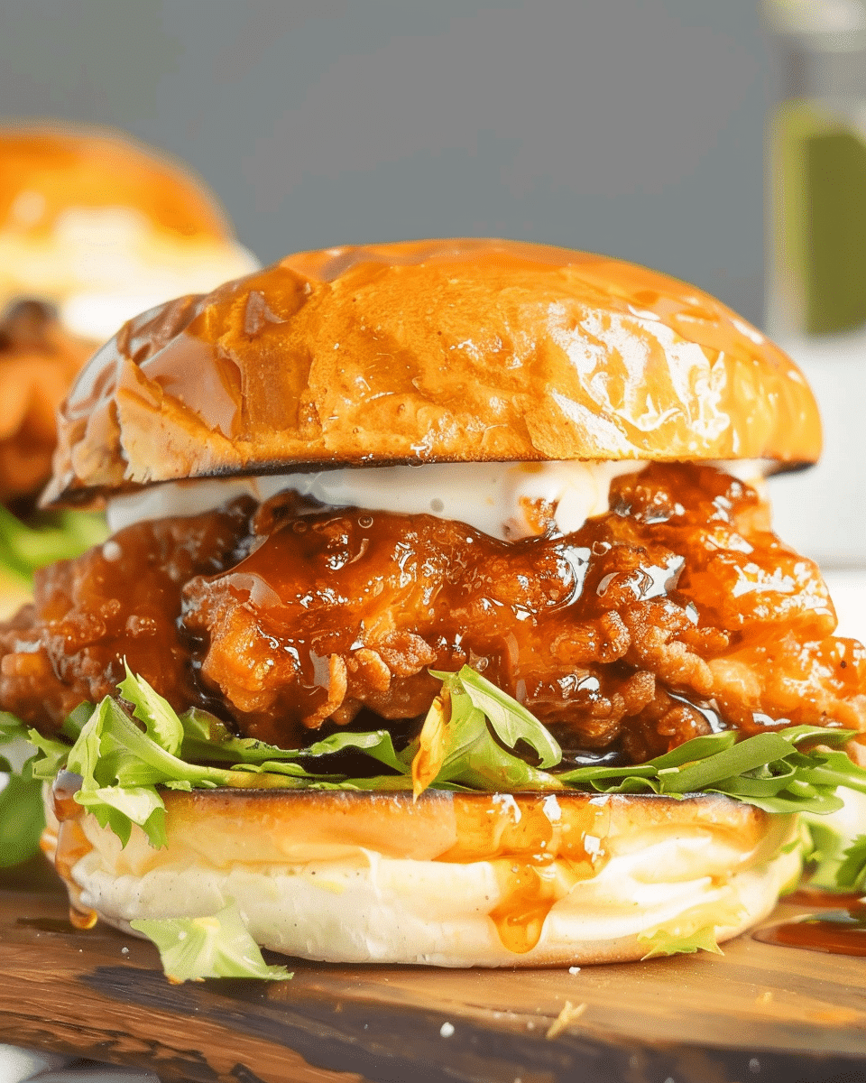 Air Fryer Hot Honey Chicken Sandwich