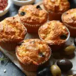 Halloumi and Olive Muffins