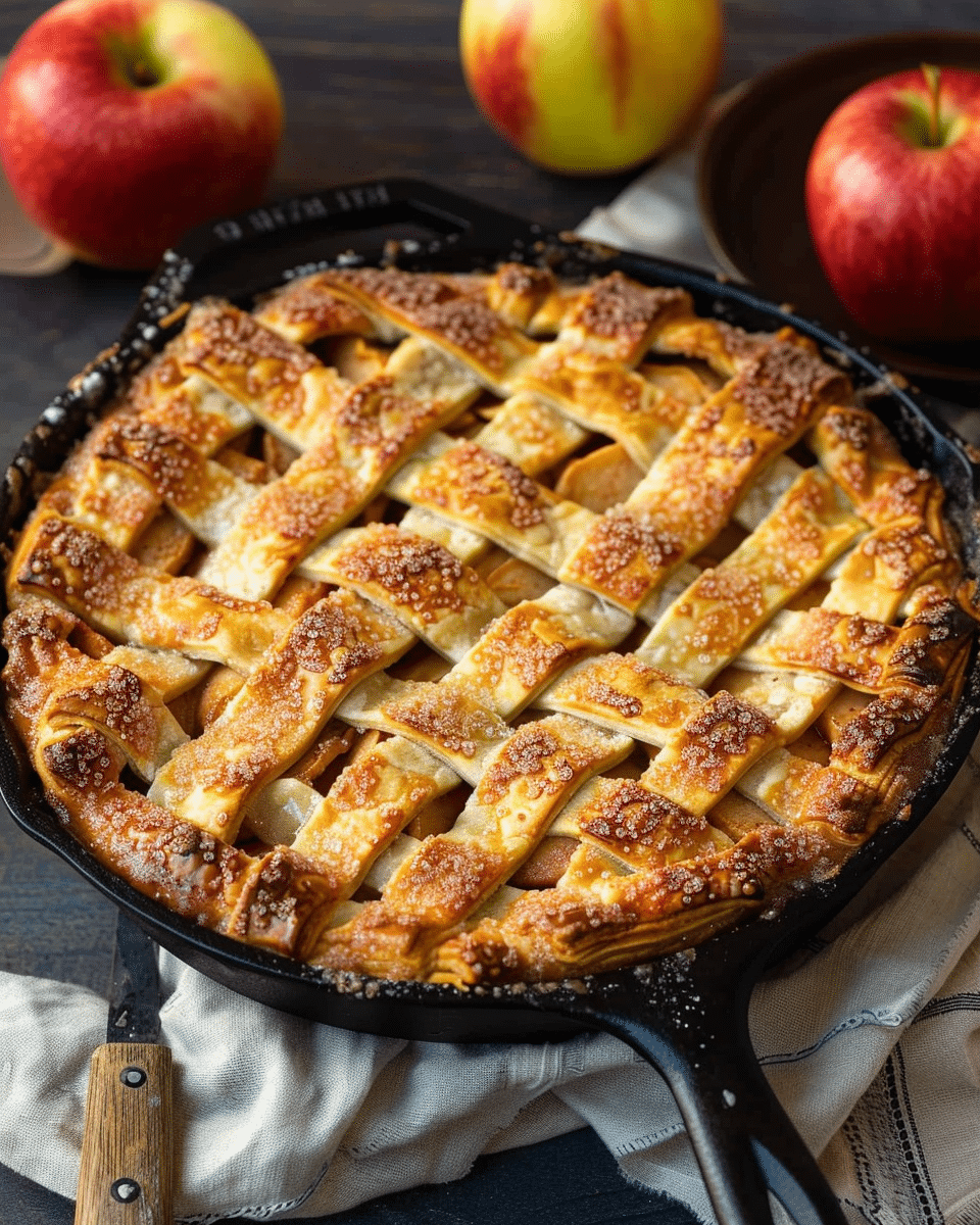 Homestyle Cast Iron Apple Pie