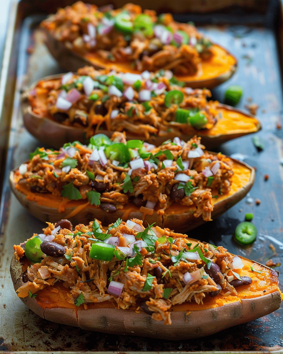 Turkey Taco Stuffed Sweet Potatoes