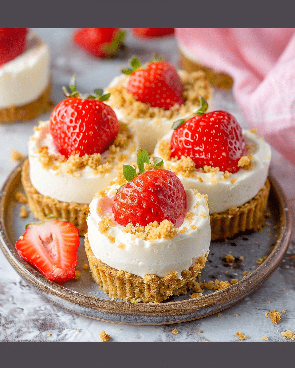 Mini Strawberry Cheesecakes