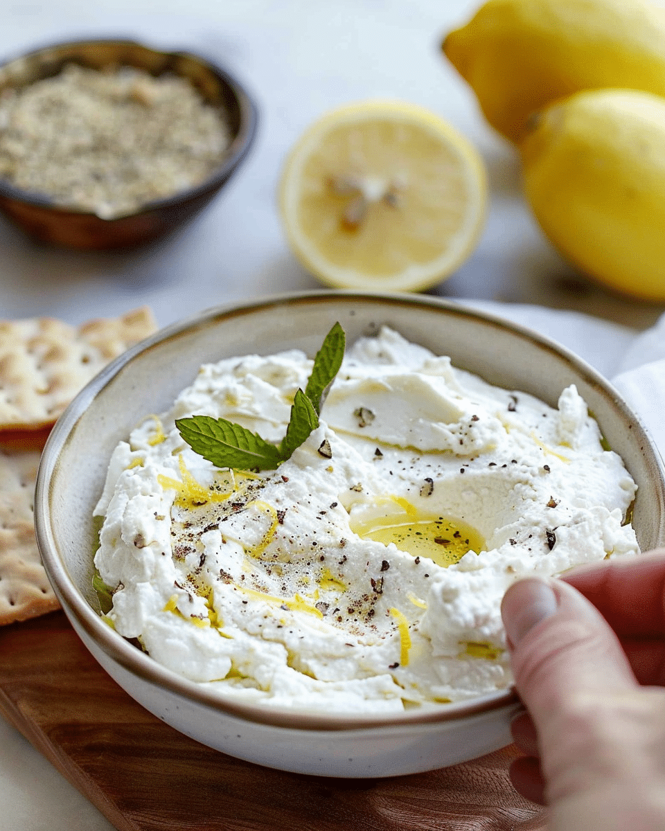 Whipped Lemon Feta-Labneh Dip