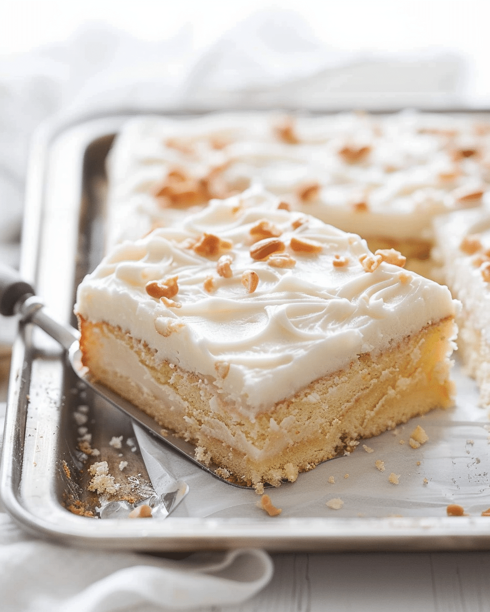 White Texas Sheet Cake