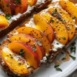 Air Fryer Peach Cottage Cheese Toast