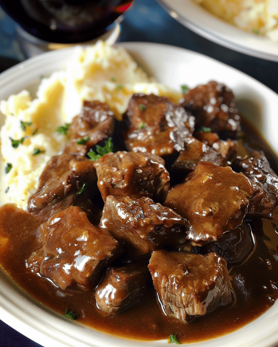 Beef Tips with Merlot