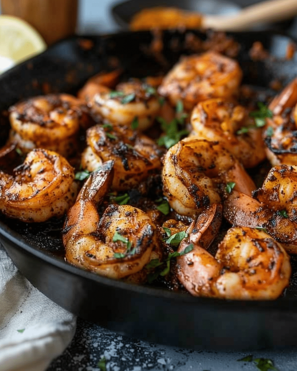 Blackened Stove Top Shrimp