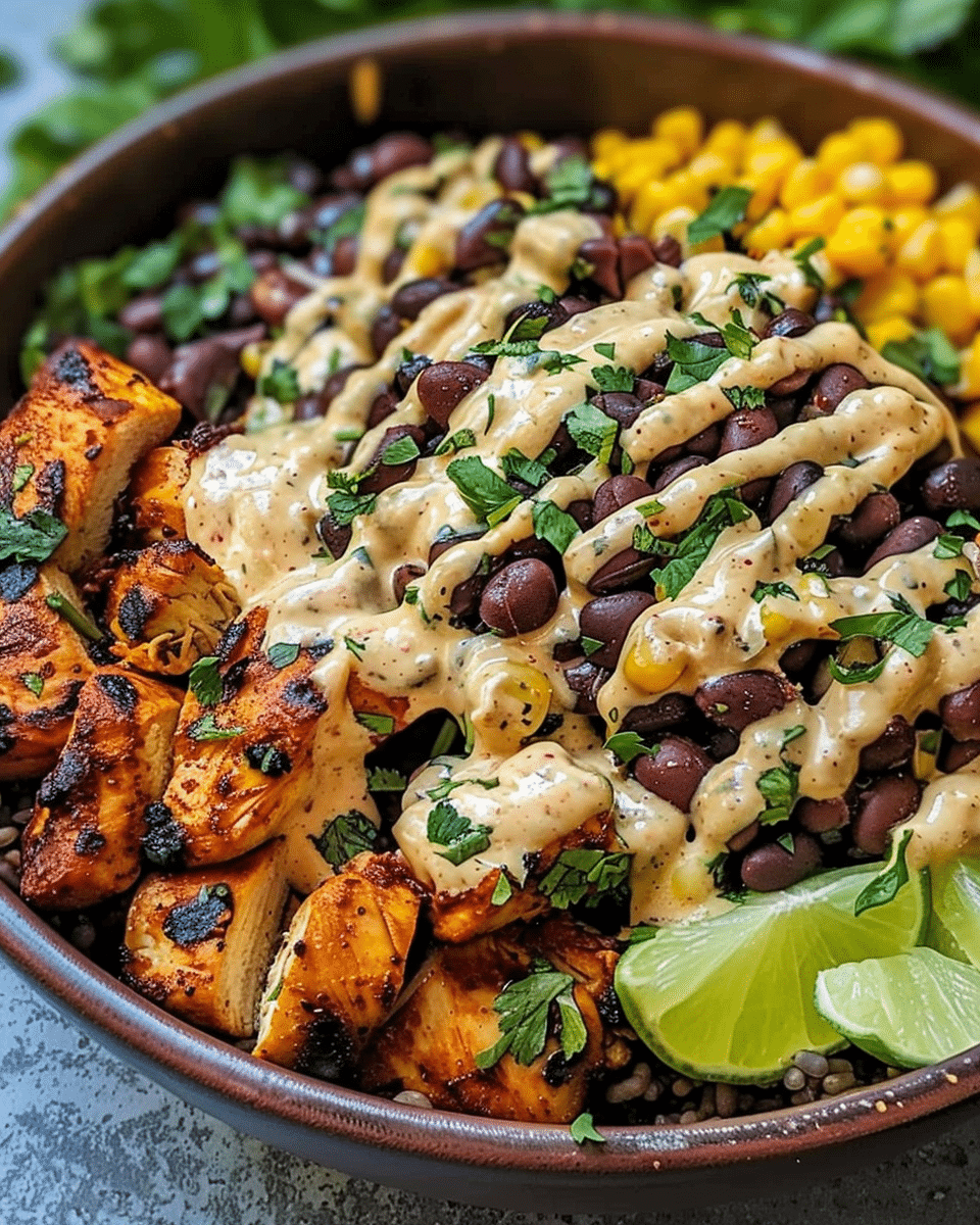 Chipotle Chicken Bowl with Black Beans