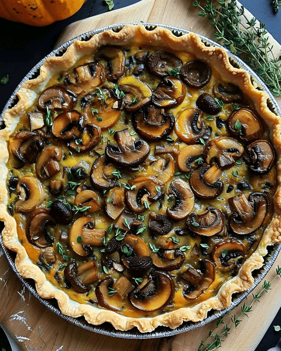 Pumpkin Tart with Mushrooms