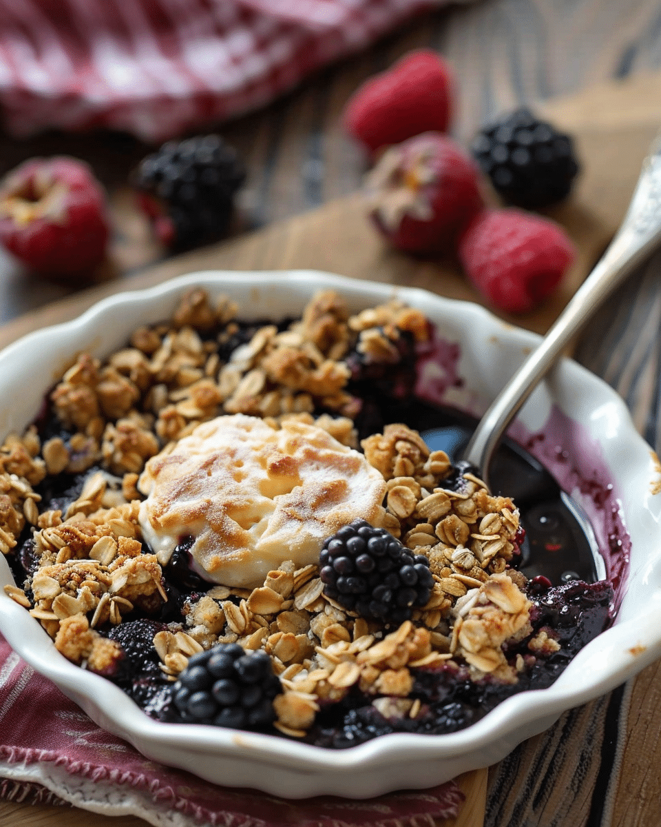 Blackberry Crisp with Oat Topping