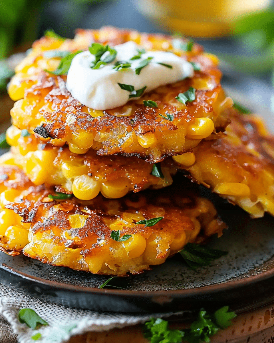 Cheesy Corn Fritters