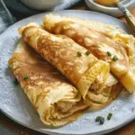 Leftover Chicken Crepes