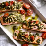 Baked Salmon with Pesto