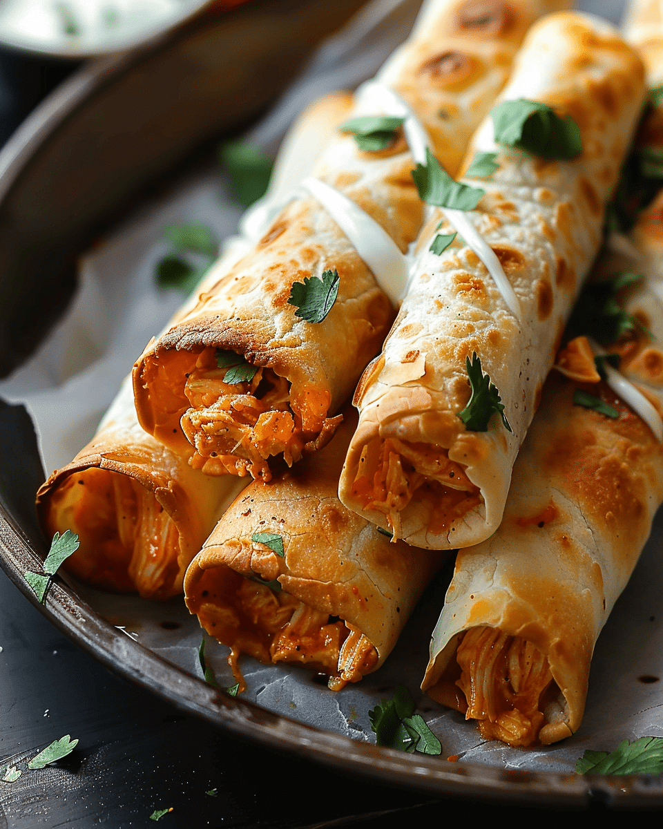Buffalo Chicken Taquitos