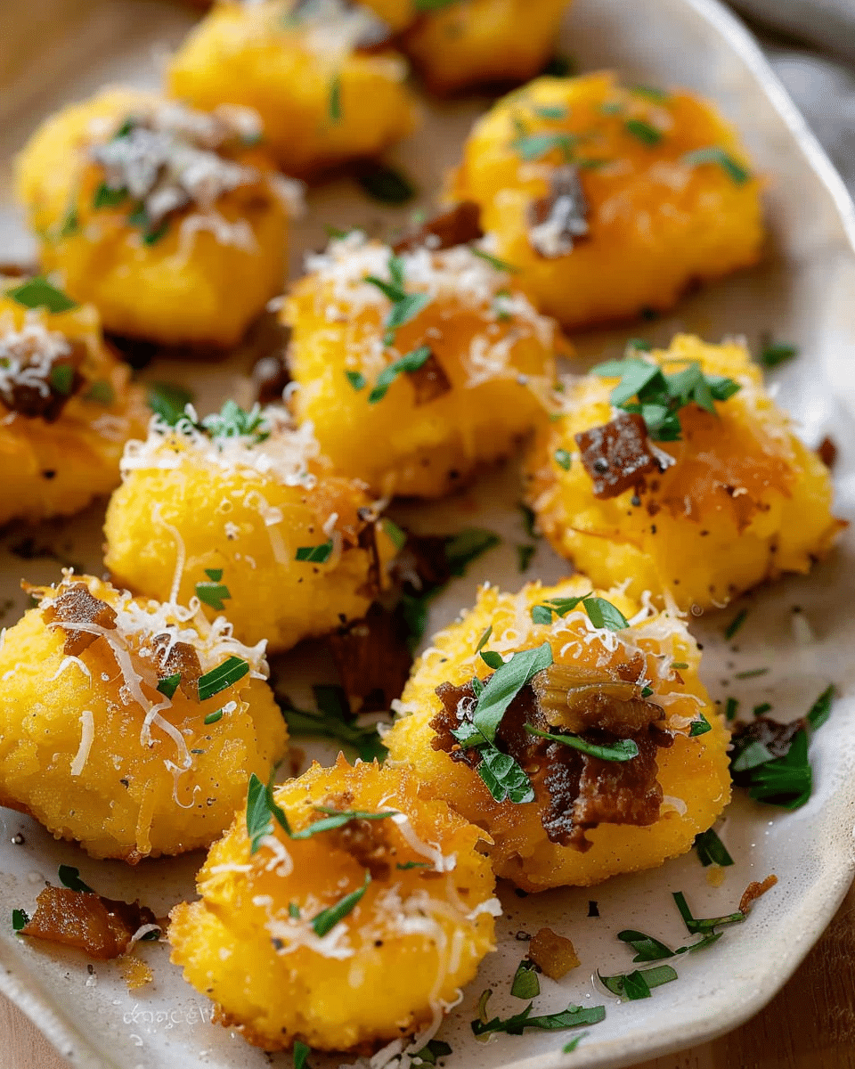 Cheesy Polenta Bites