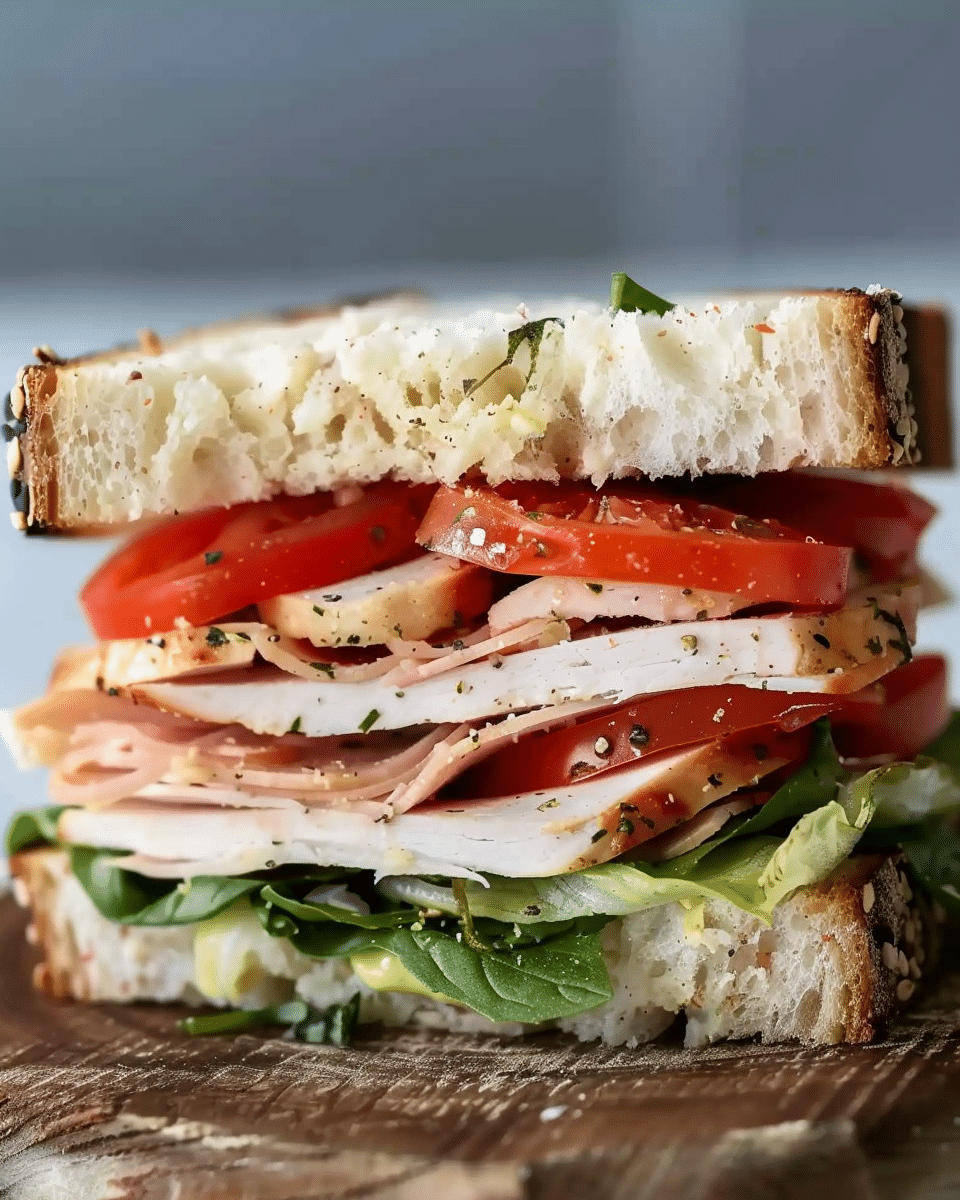 Tomato Basil Turkey Sandwich