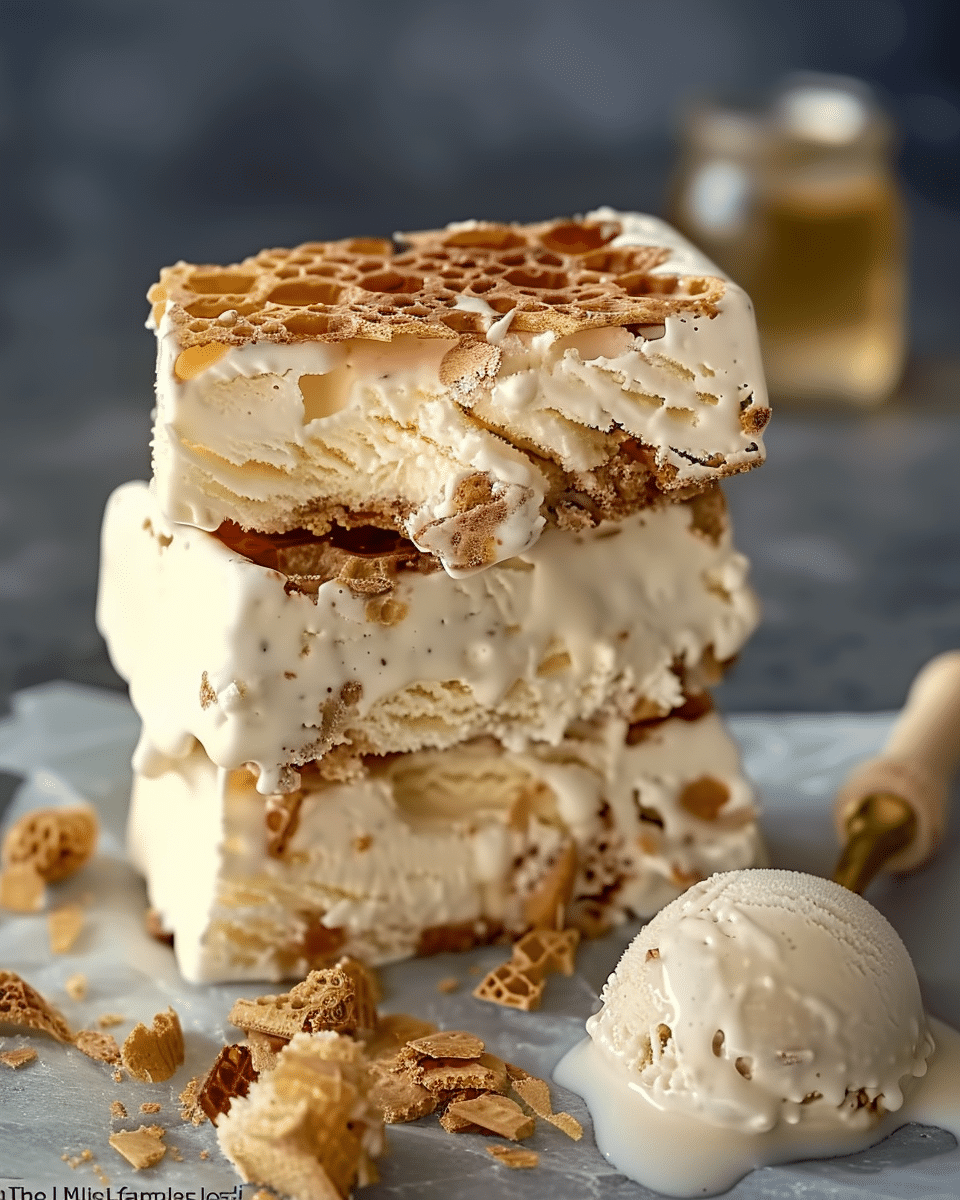 Honeycomb Ice Cream Slice
