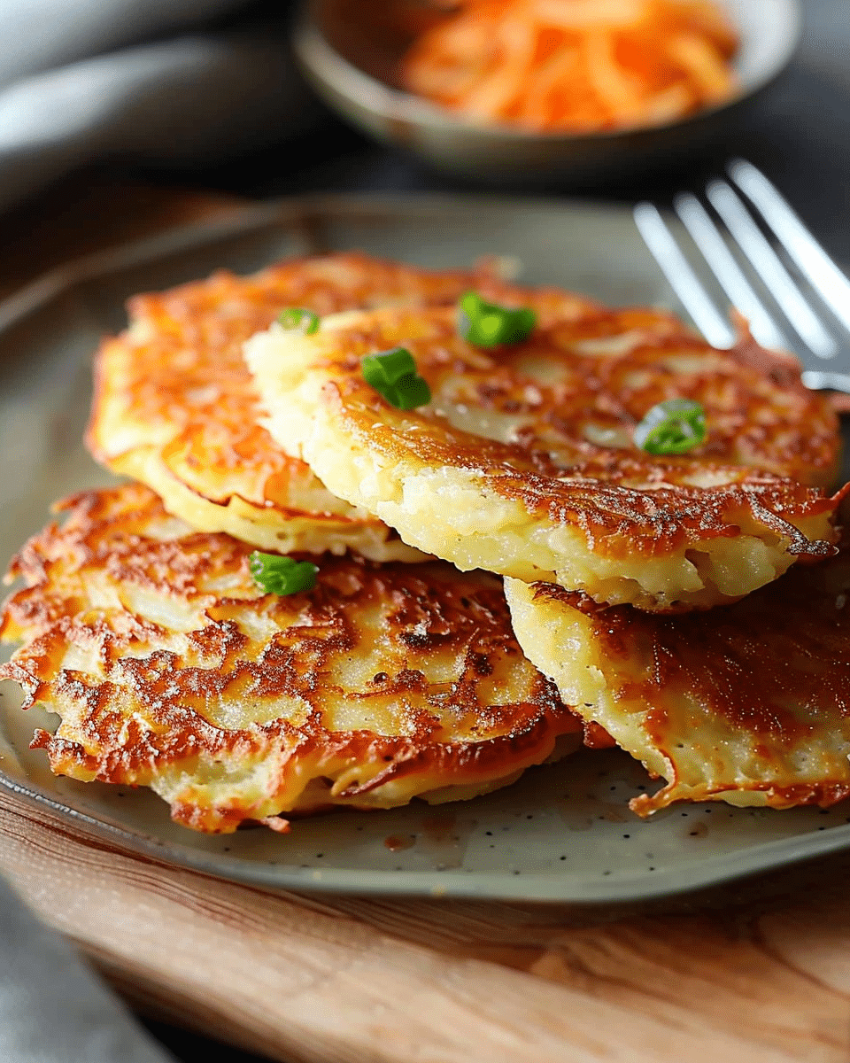 Korean Cheese Potato Pancakes