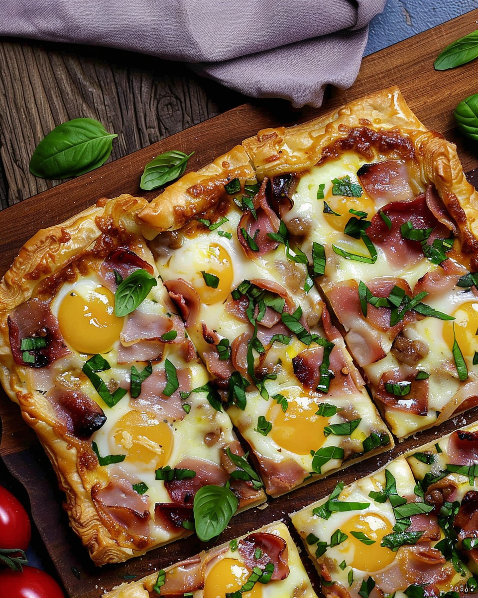 Puff Pastry Breakfast Pizza