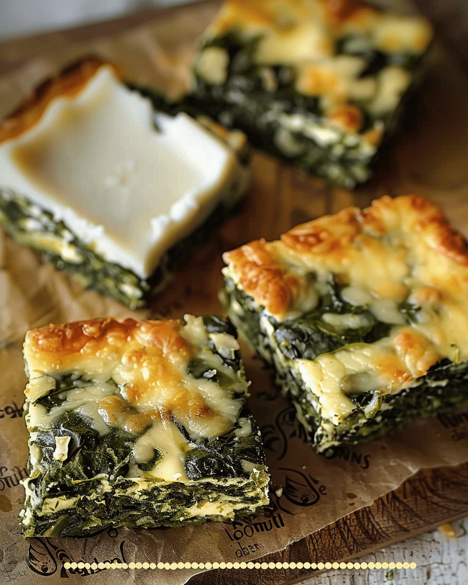 Spinach and Cheese Squares