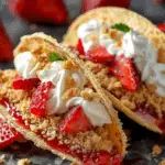 Strawberry Crunch Cheesecake Tacos