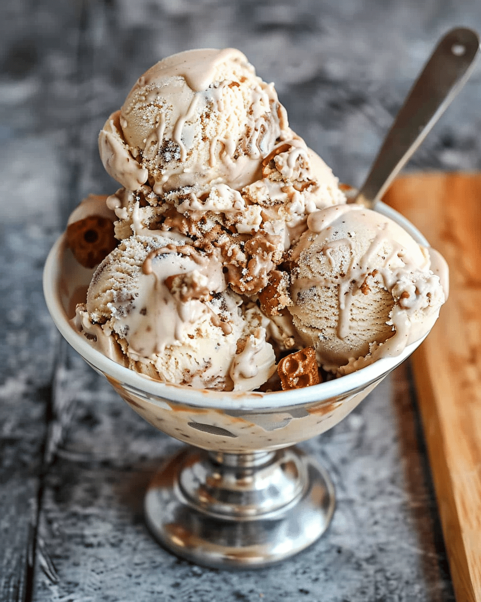 No-Churn Nutella Toffee Ice Cream