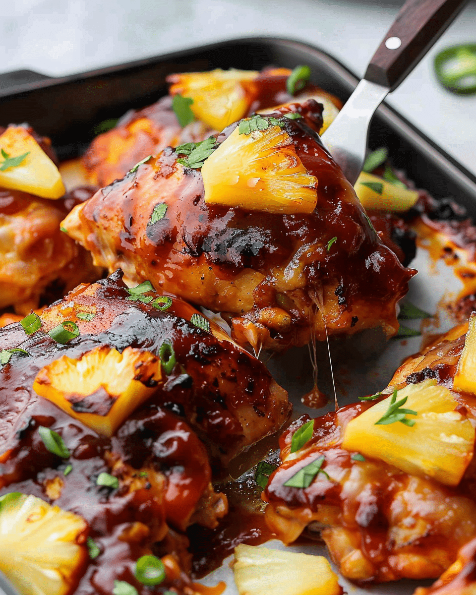 Pineapple BBQ Chicken with Pineapple
